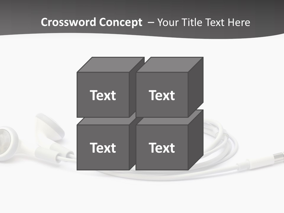 Ear Earphones White PowerPoint Template