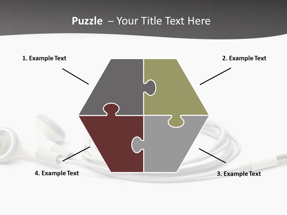 Ear Earphones White PowerPoint Template