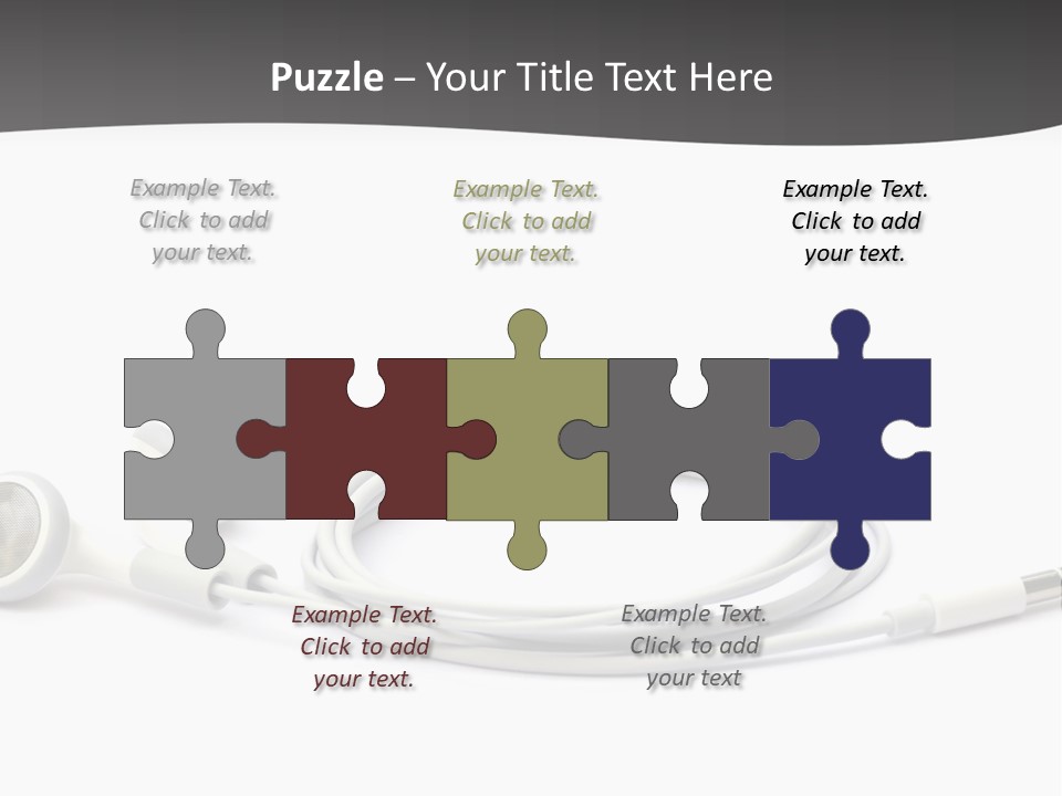 Ear Earphones White PowerPoint Template