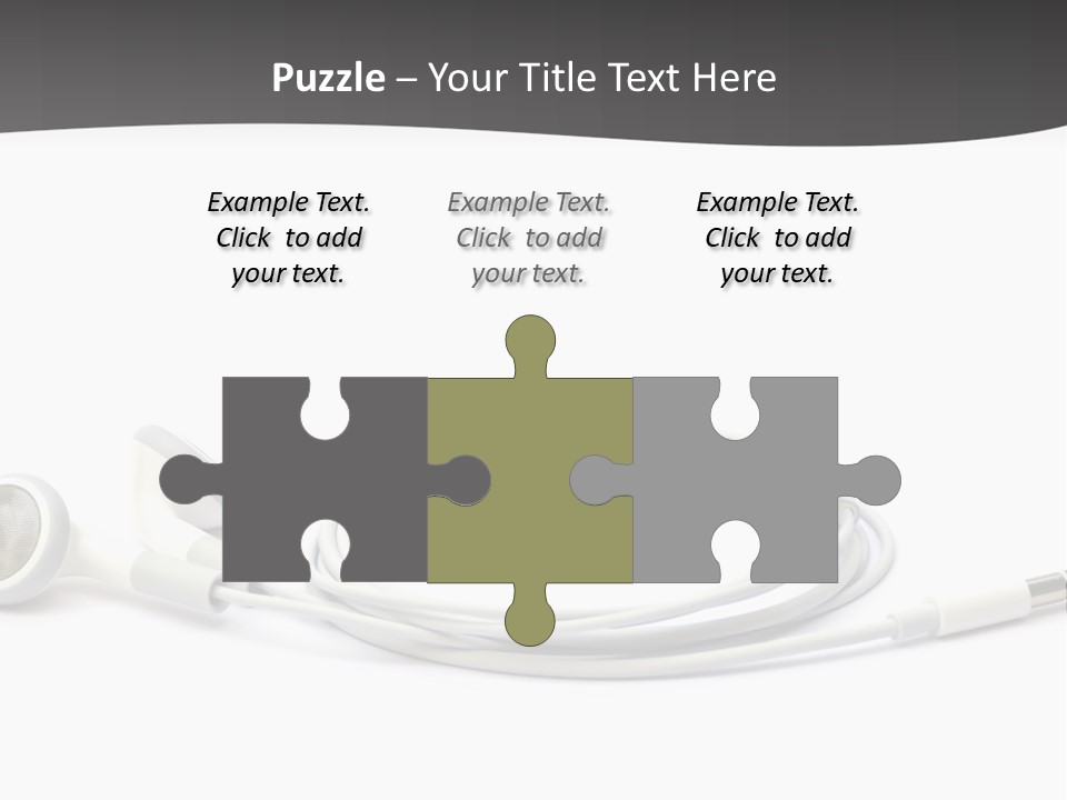 Ear Earphones White PowerPoint Template