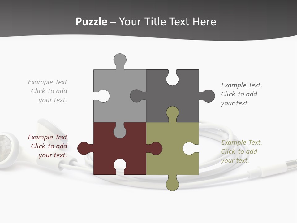 Ear Earphones White PowerPoint Template