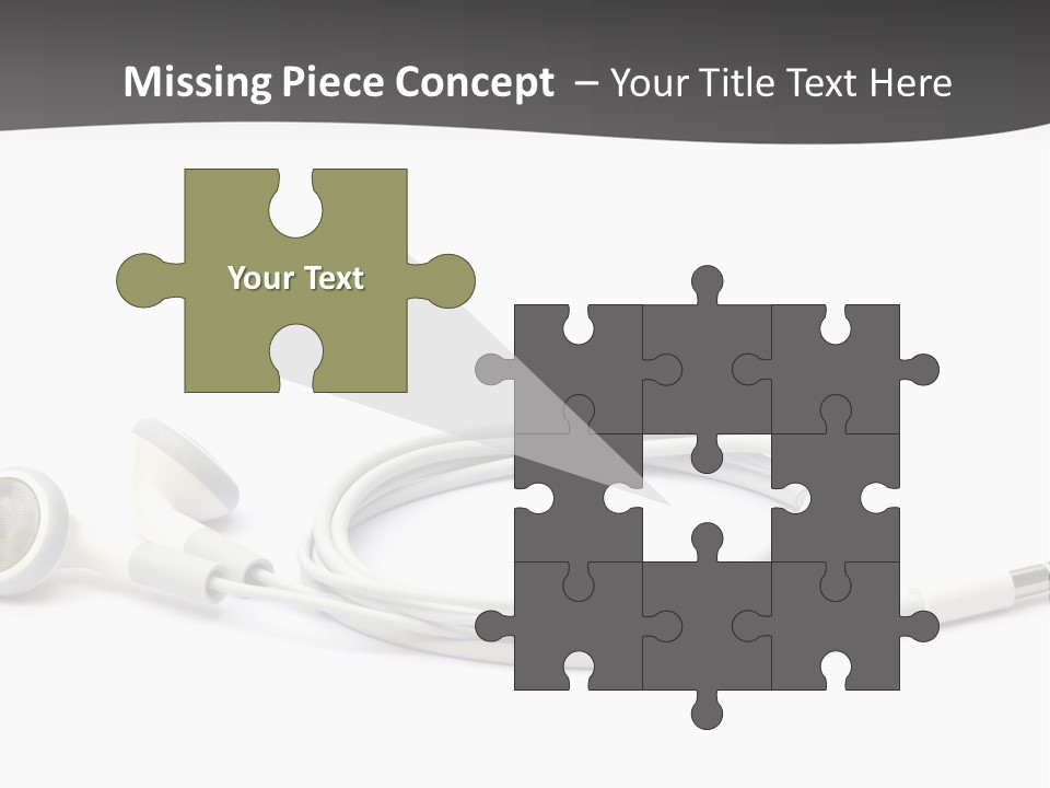 Ear Earphones White PowerPoint Template