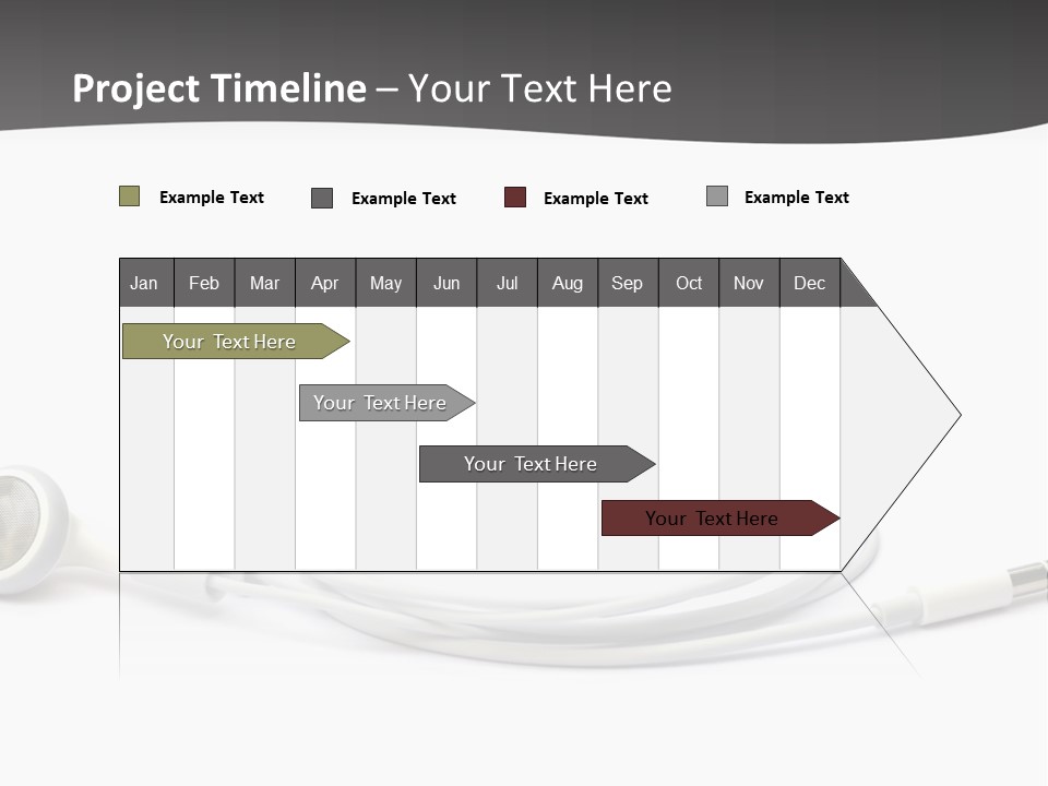 Ear Earphones White PowerPoint Template