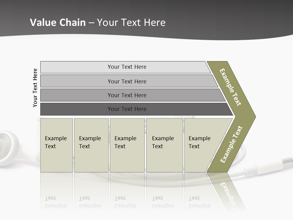 Ear Earphones White PowerPoint Template