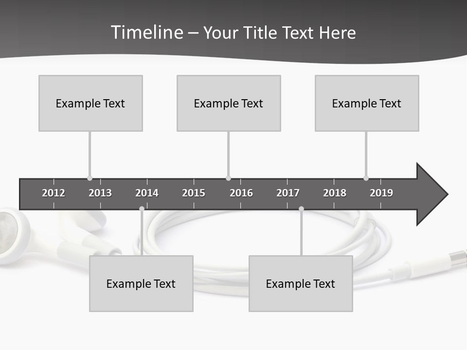Ear Earphones White PowerPoint Template