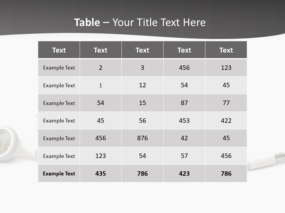 Ear Earphones White PowerPoint Template