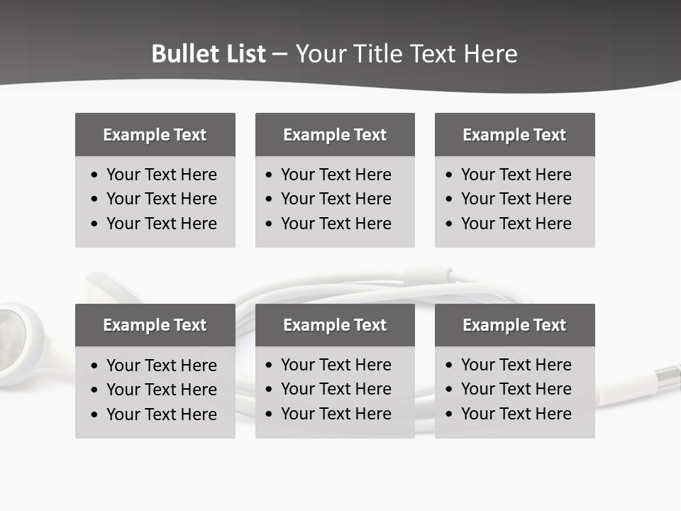 Ear Earphones White PowerPoint Template