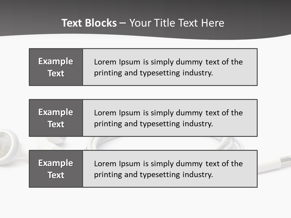 Ear Earphones White PowerPoint Template