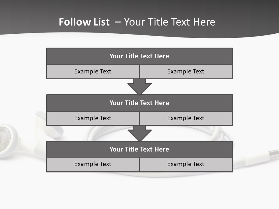 Ear Earphones White PowerPoint Template