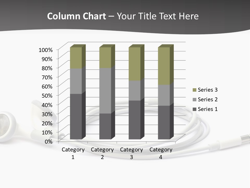 Ear Earphones White PowerPoint Template