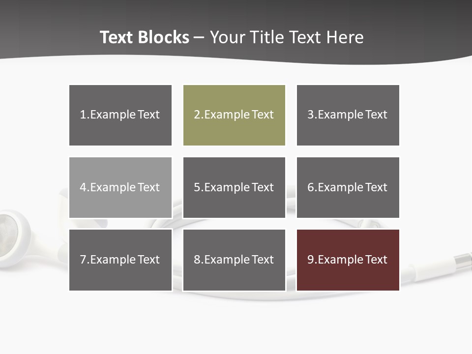 Ear Earphones White PowerPoint Template