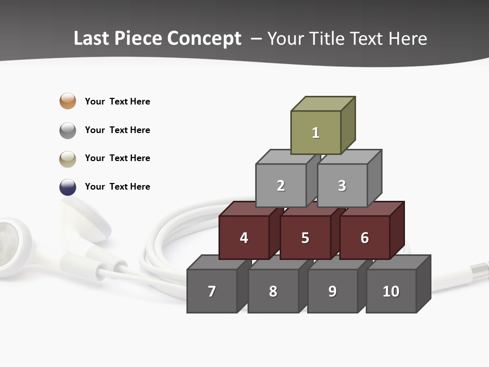 Ear Earphones White PowerPoint Template