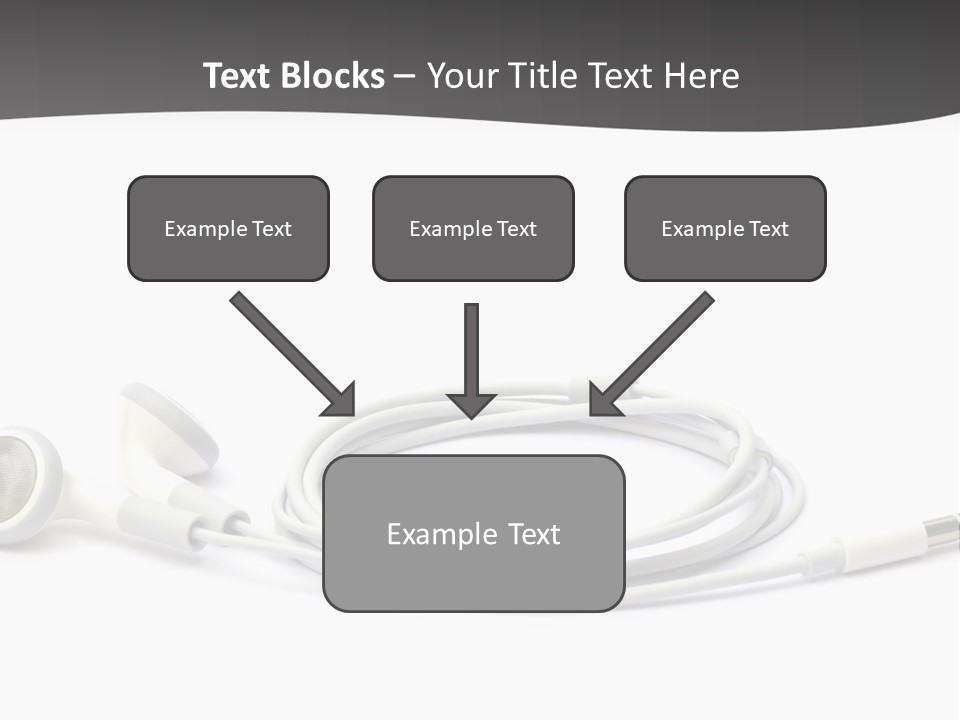 Ear Earphones White PowerPoint Template