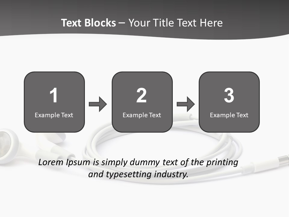 Ear Earphones White PowerPoint Template