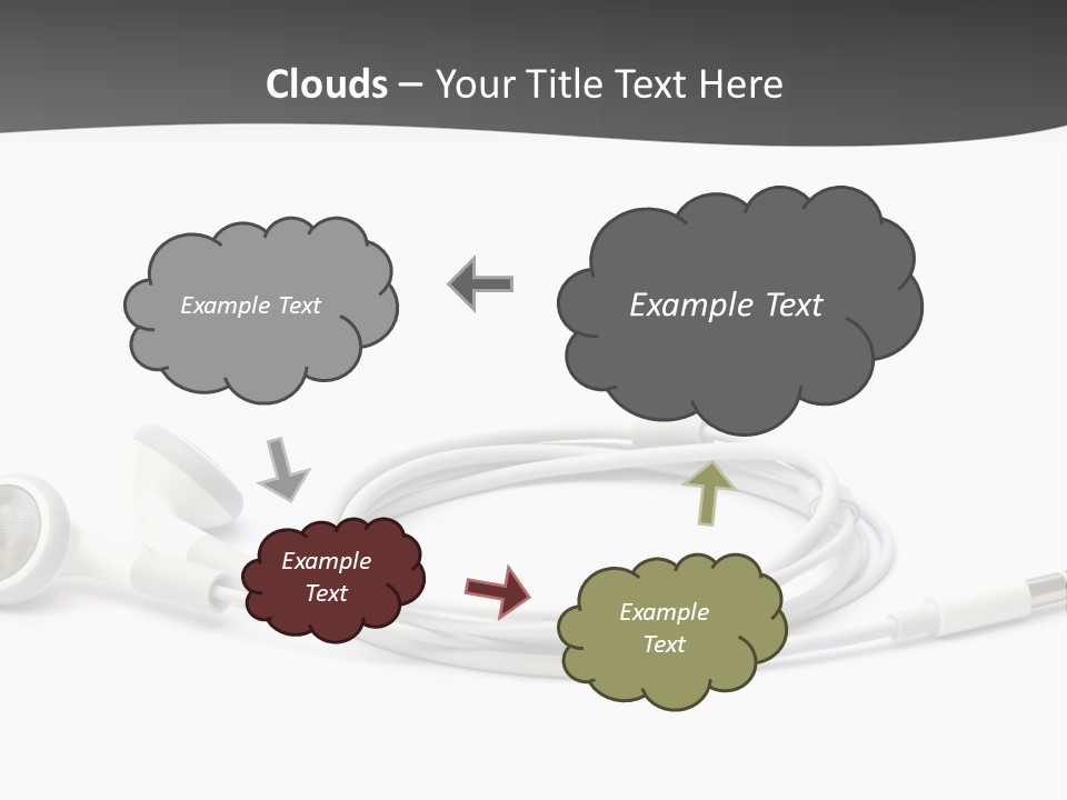 Ear Earphones White PowerPoint Template