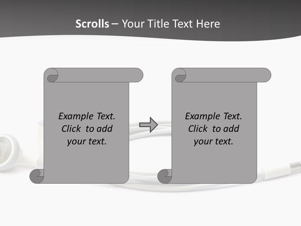 Ear Earphones White PowerPoint Template