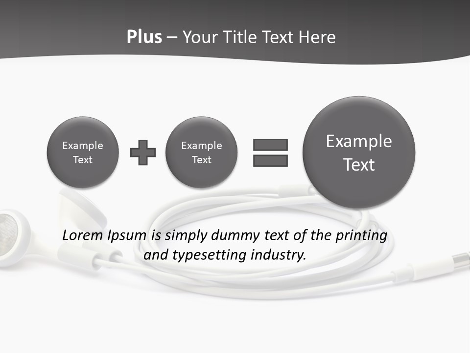 Ear Earphones White PowerPoint Template