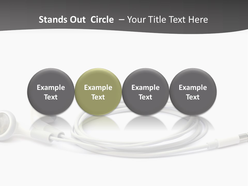 Ear Earphones White PowerPoint Template