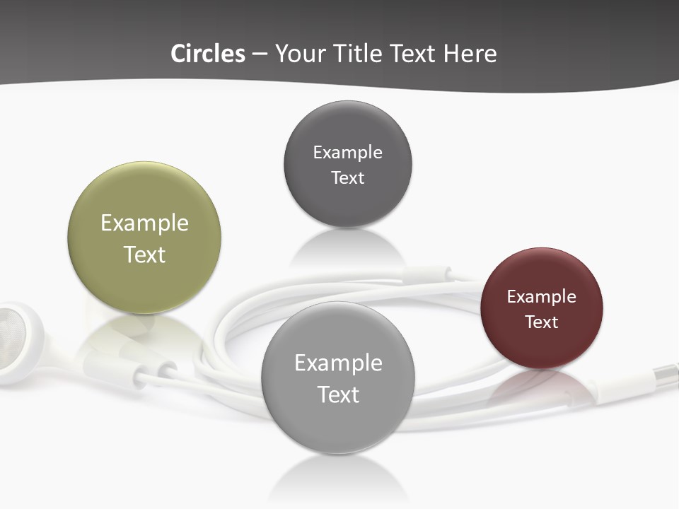 Ear Earphones White PowerPoint Template