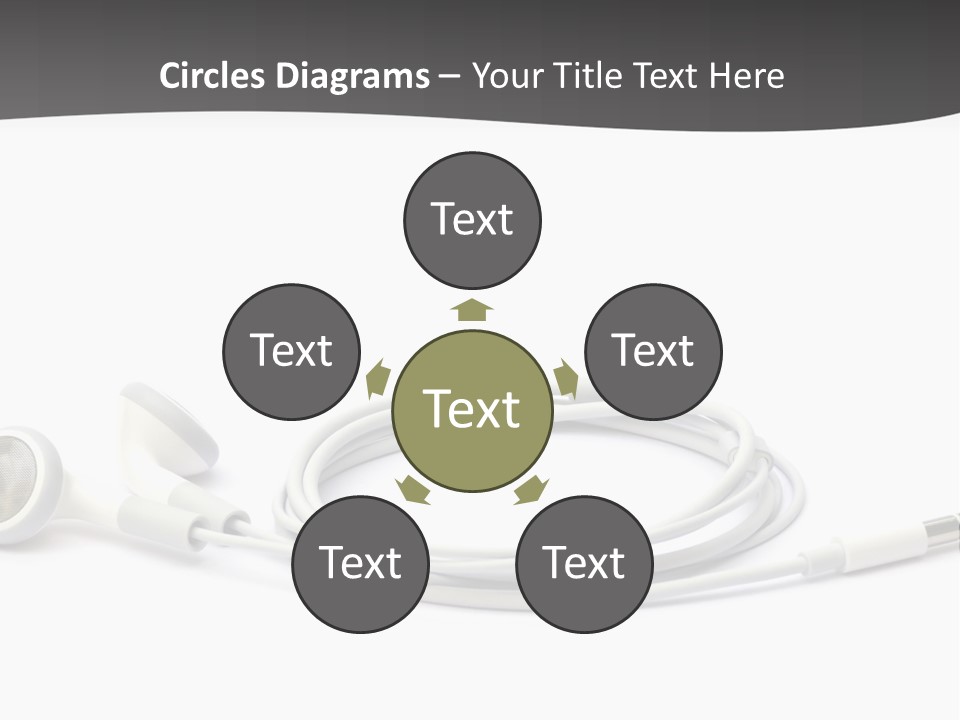 Ear Earphones White PowerPoint Template