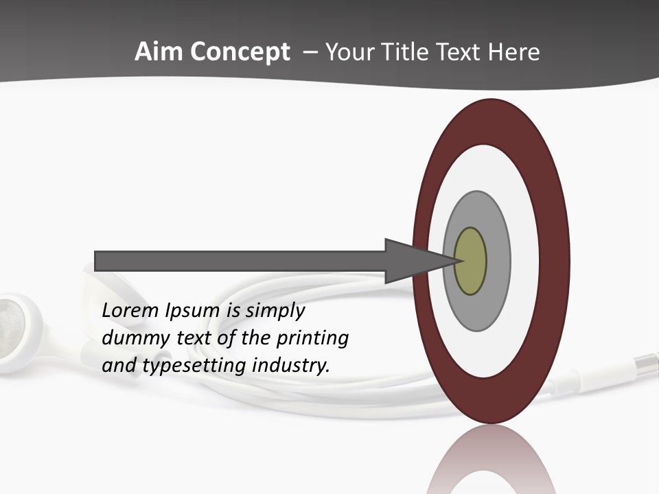 Ear Earphones White PowerPoint Template