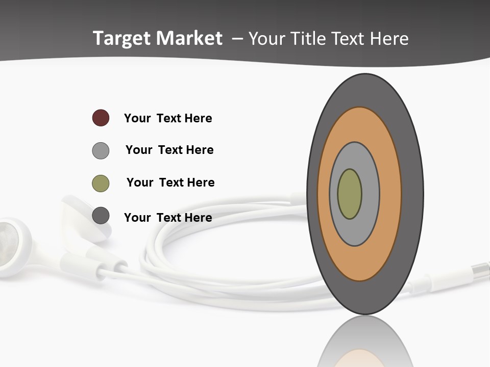 Ear Earphones White PowerPoint Template