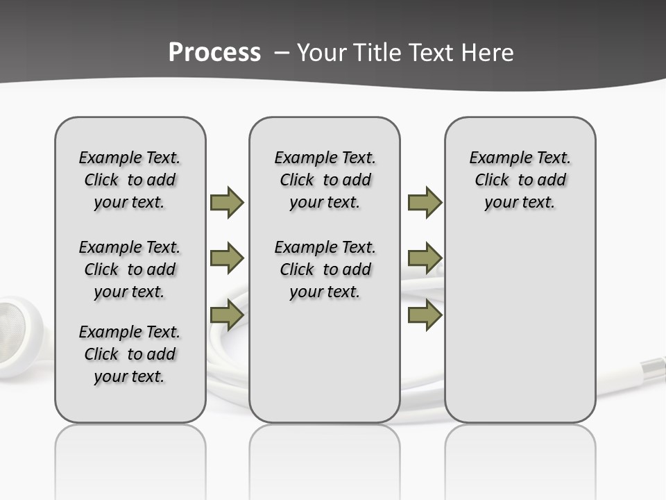 Ear Earphones White PowerPoint Template