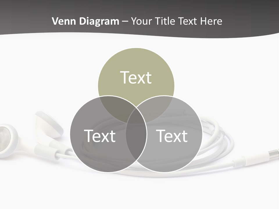 Ear Earphones White PowerPoint Template