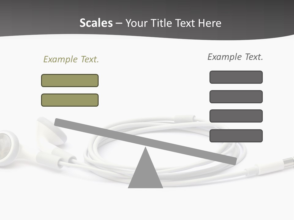 Ear Earphones White PowerPoint Template