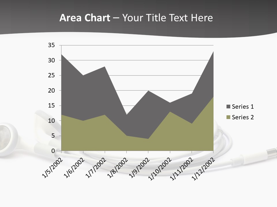Ear Earphones White PowerPoint Template