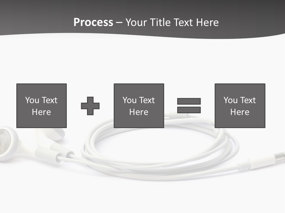 Ear Earphones White PowerPoint Template