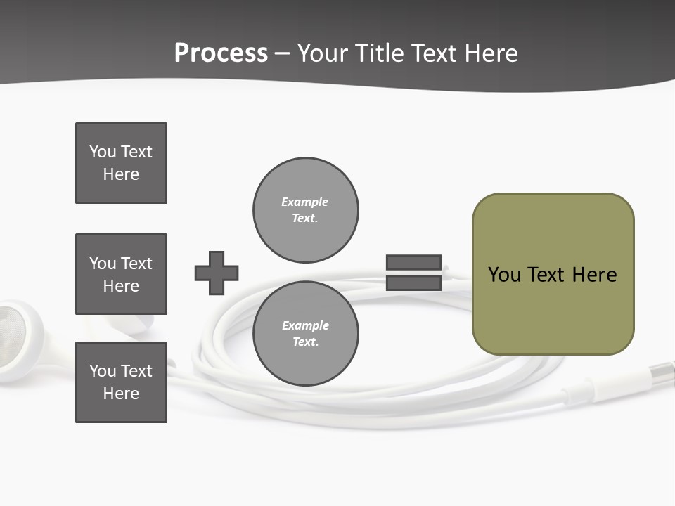 Ear Earphones White PowerPoint Template