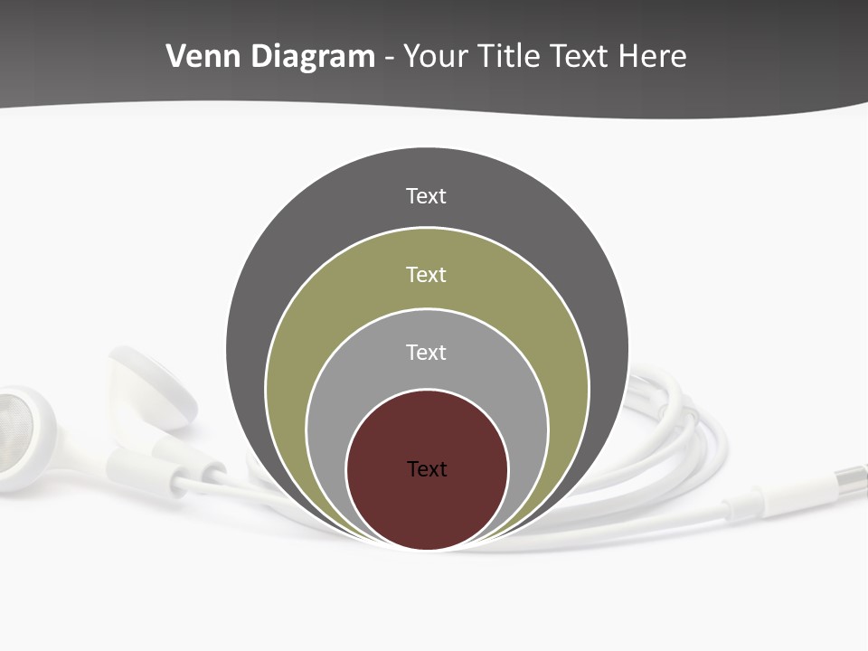 Ear Earphones White PowerPoint Template