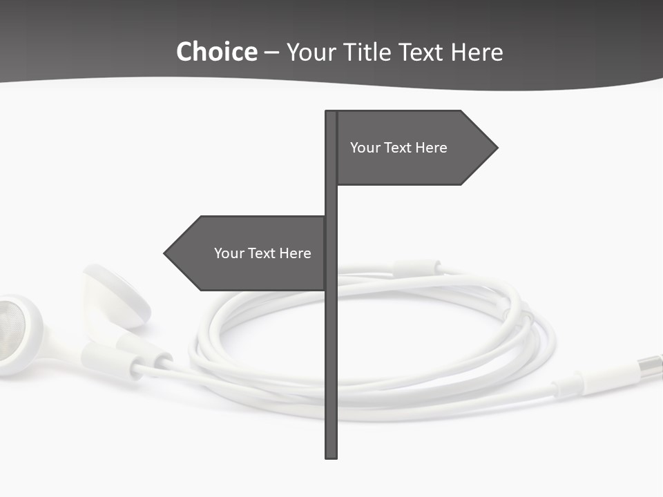 Ear Earphones White PowerPoint Template