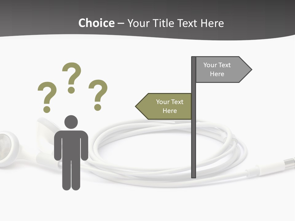 Ear Earphones White PowerPoint Template