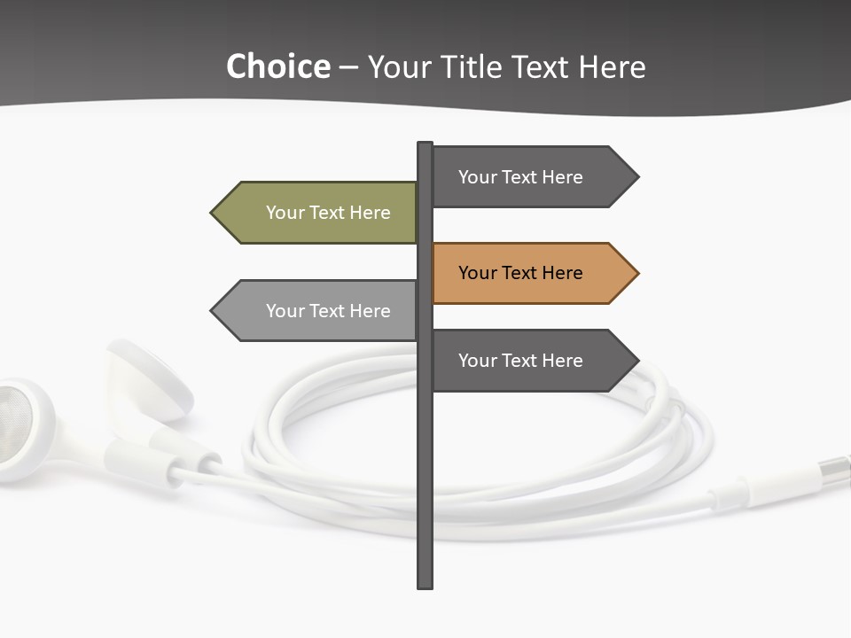 Ear Earphones White PowerPoint Template