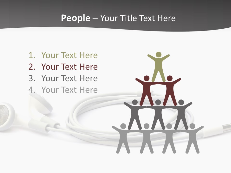 Ear Earphones White PowerPoint Template