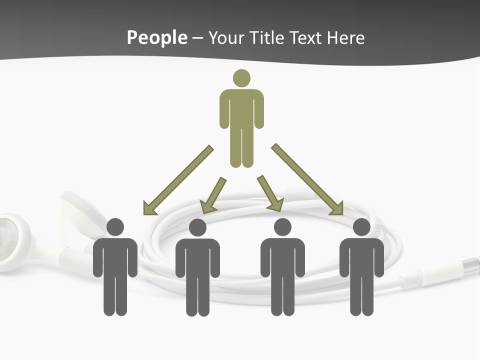 Ear Earphones White PowerPoint Template