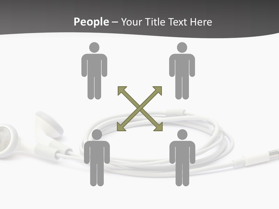 Ear Earphones White PowerPoint Template