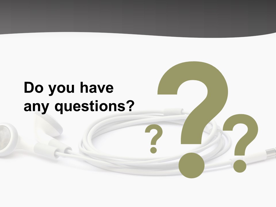 Ear Earphones White PowerPoint Template