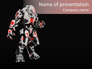 Character Metal Artwork PowerPoint Template
