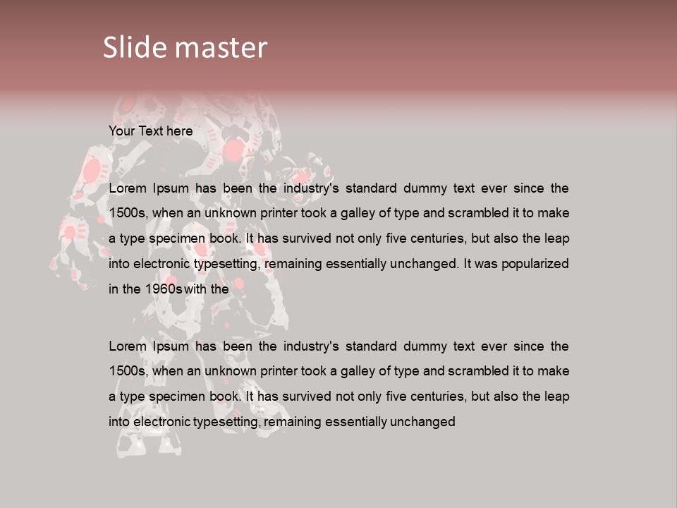 Character Metal Artwork PowerPoint Template