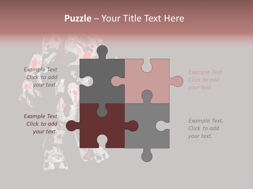 Character Metal Artwork PowerPoint Template