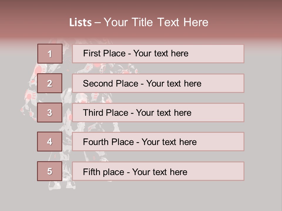 Character Metal Artwork PowerPoint Template