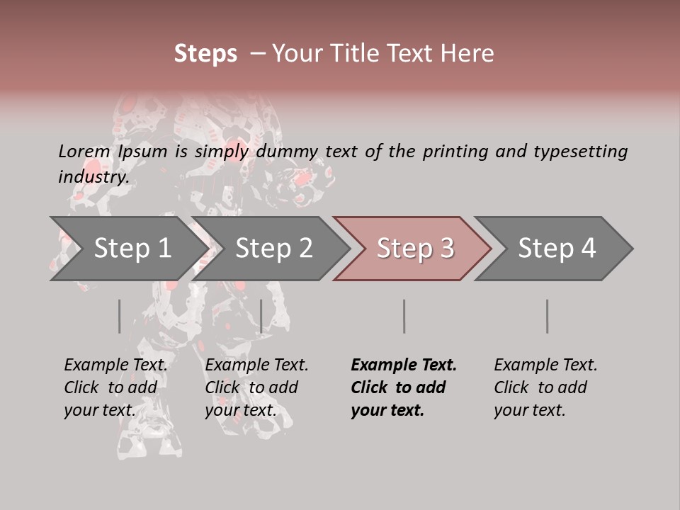 Character Metal Artwork PowerPoint Template