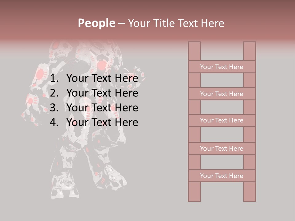 Character Metal Artwork PowerPoint Template