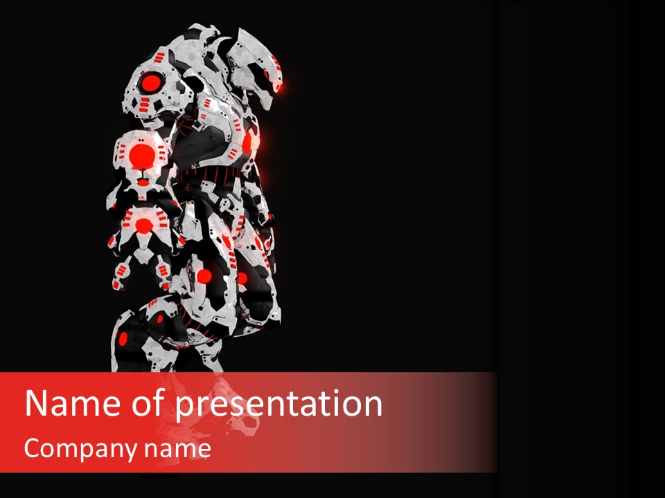 Automation Stock Illustration Cyborg PowerPoint Template