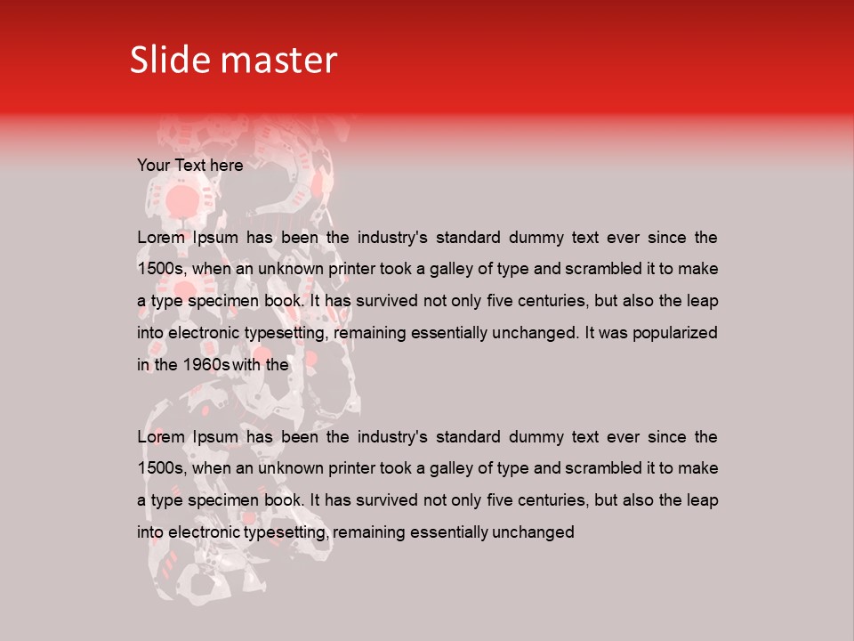 Automation Stock Illustration Cyborg PowerPoint Template