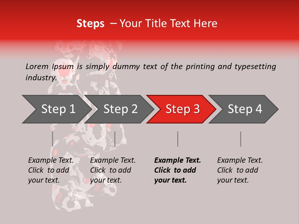 Automation Stock Illustration Cyborg PowerPoint Template