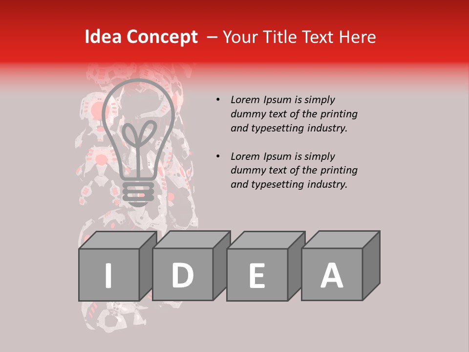 Automation Stock Illustration Cyborg PowerPoint Template